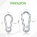 4 Pack 3-inch Marine Grade 316 Stainless Steel Carabiner Clips for Gym and Outdoor Activities - Buy Online on SooperMarket.com