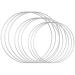 Sntieecr 9 PCS 3 Sizes Metal Floral Hoop Wreath Macrame Silver Hoop Rings for DIY Floral Macrame Hoop  Wedding Decorations  Dream Catcher and Wall Hanging Crafts (6/8 / 10 inch) Silver 9 x 6/8/10 Inch