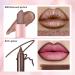 Metallic Dark Brown Lipstick Liner Set - Long Lasting Glitter Diamond Lip Color | Full Coverage Non-Stick Makeup for Women - Buy Online on SooperMarket.com