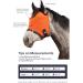 Harrison Howard All Round Mesh Horse Fly Mask UV Protective with Fleece Padded Edging - Vibrant Orange - Size M Medium (Cob) - Buy Online on SooperMarket.com