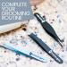 Tweezer Guru Pointed Tweezers - Precision Needle Nose Tip for Eyebrows, Ingrown Hair, Blackheads & Splinters - 2 Piece Set in Sky Blue & Black - Buy Online on SooperMarket.com