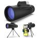 GRWANG 12X50 HD Monocular Telescope Clear Vision for Adults&Kids, Waterproof BAK4 Prism Monoculars for Bird Watching Hunting Camping,Cool Stuff Gifts for Outdoorsman,with Smartphone Adapter & Tripod