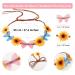 AWAYTR Sunflower Headband Hippie Flower Crown for Women - Set of 8 | Adjustable Daisy Hair Wreath for Girls - Mixed Color Sunflower Hair Accessories - Buy Online on SooperMarket.com