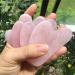 Natural Rose Quartz Gua Sha Massage Tool for Facial & Body - Crystal Scraping Board for SPA & Acupuncture Therapy - Buy Online on SooperMarket.com