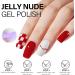AILLSA Nude Gel Nail Polish Set Jelly Pink Milky White Black Red Gel Polish with Base and Top Coat Classic Popular Color All Season Soak Off U V L ED Manicure Art Salon DIY at Home 7Pcs 8ML Black White - Buy Online on SooperMarket.com