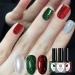 Christmas Gel Nail Polish Set Glitter Red Green Gold Silver 6 Colors Burgundy Dark Red Soak Off LED/UV Lamp Manicure Nail Varnish Sets for Women Nail Art Salon DIY Home - Buy Online on SooperMarket.com