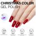 AILLSA Red Gel Nail Polish Set Burgundy Red White Sparkle Gel Polish with Base and Top Coat Valentine's Day Gift Red Sliver Glitter Nail Polish Gel Winter colors Soak Off U V Gel Starter Kit A6-candy Cane - Buy Online on SooperMarket.com