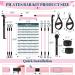Multifunctional Pilates Bar Kit with Resistance Bands | Portable Home Gym Set for Women | Full Body Workouts | Heavy-Duty Metal Adjustment Buckle | Pink - Buy Online on SooperMarket.com