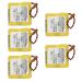 5 Pack BR-CCF2TH Battery 6V 5000mAh for Fanuc A98L-0001-0902/A98L-0031-0006 Battery with Brown Plug