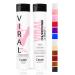 Celeb Luxury Intense Color Depositing Colorwash Shampoo + BondFix Rebuilder Vegan Hair Dye Sustainably Sourced Plant Based Semi Permanent Hair Color Viral and Gem Lites Duos Light Pink