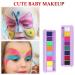QIUFSSE 2 Packs Water Activated Eyeliner Palette - 16 Colors, UV Glow, Highly Pigmented Neon Eyeliner Set - Buy Online on SooperMarket.com