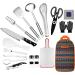Camping Kitchen Utensils Set for Tent Campers | Portable Cookware Set for Outdoor Picnics and Barbecues | National Style Color | Essential Camping Cooking Gadgets - Buy Online on SooperMarket.com