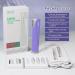 PELCAS Electric Dermaplaning Tool with LED Light - Mini Facial Razor 3 Speeds for Peach Fuzz & Exfoliation - At Home Hair Removal System for Women - 6 Blades BV18-712 Purple - Buy Online on SooperMarket.com