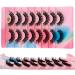 Dramatic D-Curly Mink False Eyelashes - 8 Pairs of Natural Fluffy Fake Lashes (025) - Buy Online on SooperMarket.com