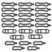 Sprhr 25 pieces of bicycle light rubber band replacement bicycle light elastic band bicycle silicone solid belt wear -resistant bicycle light holder suitable for holding bicycle lights