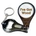 BadgeBeast.co.uk I've Got Wood - Key Ring Bottle Opener and Nail Clipper