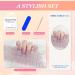 Semi Cured Gel Nail Wraps 22Pcs Pink Glitter Gel Nail Polish Strips Self-Adhesive Gel Nail Stickers Salon-Quality French Manicure Stickers with Soft Glossy Gel Finish Easy to Apply & Remove Sparkle Pink - Buy Online on SooperMarket.com