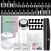 Saviland Toe Nail Tips and Solid Glue Gel Kit   500PCS Toe Nails Fake Nails Acrylic Toe Nail Press Ons with Solid Nail Glue Gel Press On Toenails U V Light Gel X Nail Kit for Nail Salon Home DIY Clear Toe Nail Tips