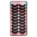 WILD UNIVERSE 3D Mink Faux Cat Eye False Eyelashes - 10 Pairs | 15mm Wispy Lightweight Curly Lashes - B010 - Buy Online on SooperMarket.com