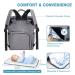 Lekebaby Diaper Backpack - Multifunctional Gray Baby Diaper Bag with Organizer & Changing Pad - Large Capacity Travel Bag for Parents - Buy Online on SooperMarket.com