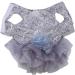 Elegant Gray Sequin Dog Dress - Small Pet Tutu Costume for Weddings & Special Occasions - Buy Online on SooperMarket.com