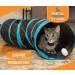 PetLike S-Way Cat Tunnel: Collapsible Interactive Hideaway Toy with Ball - Black - Buy Online on SooperMarket.com
