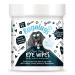 BUGALUGS Dog Eye Wipes 100 Biodegradable textured pre-soaked Dog Wipes. Safe & Easy Cleaning For Dogs - Pet Eye Wipes Remove Tear Stains Dog Eye Crust & Eye Discharge
