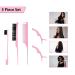 Pink Hair Styling Comb Set - 5 Pieces for Edges Control, Teasing, Rat Tail Comb, and Alligator Clips - Women, Girls, Stylists Beauty Accessories - Buy Online on SooperMarket.com