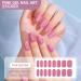 Beautfave Semi Cured Gel Nail Strips White 16Pcs - Waterproof Nail Wraps with Nail File - Pink Gel Nail Art Stickers - Buy Online on SooperMarket.com