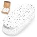 Mimadu fertilization sheet stroller Mattress cover Cover stroller mattress cover baton bed sheet stroller - 70x37 70x35 75x35 cm - 100% Oeko -Tex cotton (line dots) strokes 75 x 35 cm