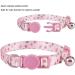 YUDOTE Cat Collars Pack of 2 Colorful Printed Basic Strong Girls Cat Collar Quick Release with Removeable Bell Pink Purple 19-28cm (Pakc of 2) Pink+Purple - Buy Online on SooperMarket.com