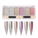 Chrome Nail Powder 6 Colors Shiny Nail Art Powder Magic Mirror Effect Holographic Nail Glitter Powder Metallic Nail Art Pigment Powder for DIY Nail Art Decorations A Metallic