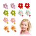 Dhweku 12st Baby hair clips plush flower hair clip sweet hairpan baby hairpin little plush hair clips girl cute hair accessories for baby girls