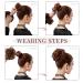 Voluminous Dark Brown & Light Auburn Hair Extensions - Versatile Hair Ties & Updos | 40g Ponytail & Dutt - Buy Online on SooperMarket.com