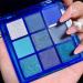 Go Ho 9 Style Powder Eyeshadow Palette Blue Matte & Pearl Shimmer Design Waterproof Cool Eye Eyeshadow Palette for Women&Girls(Blue) Set 5(Blue Gray Light Blue)