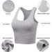 Women's Sports Crop Tank Tops 3-Pack - Racerback Workout Tanks for Running Yoga Gym - Black White Grey - Medium Size - Buy Online on SooperMarket.com