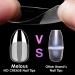 Short Oval Soft Gel Nail Tips - Melous 600PCS Pre Buff Full Cover Half Matte Clear False Nails for DIY Manicure - Buy Online on SooperMarket.com