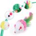 ueslwser 20 Pcs Mice & AnimalToys Colorful Feather Interactive Cat Interactive Mouse Catnip Toys Assorted Randomly Colors for Cats and Kitten Indoor Play Cat Mice Toys Pack Interactive Catch Play - Buy Online on SooperMarket.com