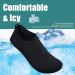 Metog Water Shoes Quick-Dry Aqua Socks Barefoot Slip-on for Beach Swim Yoga - Lit-stripe Black - Buy Online on SooperMarket.com