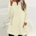 AMhomely Women's Plus Size Teddy Fleece Hoodie | V-Neck Pullover Sweatshirt with Pocket | Beige XL - Buy Online on SooperMarket.com