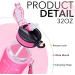Hyeta 32oz Motivational Water Bottle with Time Marker & Straw - Pink-Green | Leakproof BPA-Free Sports Bottle for Fitness, Gym & Outdoor - Buy Online on SooperMarket.com