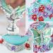 H&D Retro Frosted Blue Glass Perfume Bottle 23ml with Butterfly Stopper - Refillable & Stylish International Shipping - Buy Online on SooperMarket.com