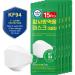 [15Masks][KLEANNARA OFFICIAL] KF94 Fish Type Mask 4 Layer Premium 3D Design Face Safety for Adult(White). Breathable Protective Block 94% Dust. Made in KOREA [3Pcs/Pack - 5Packs] - Best Face Mask Gift for Men & Women Daily…