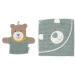 Sterntaler game washing glove bear ben size: 22 x 24 cm medium green & hooded bathing towel bear ben age: from 0 months 100 x 100 cm cotton medium green bundle with a hooded bath