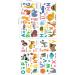 Decowall Colourful Animal Alphabet ABC Kids Wall Stickers - Panda Giraffe Zoo Learning Letter Decals for Nursery & Bedroom - Buy Online on SooperMarket.com