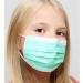 Kata 3-Ply Pleated Disposable Children's Face Masks - Green One Size Box of 50 - International Shipping Available - Buy Online on SooperMarket.com