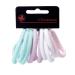Pack of 12 hair ties with metal clip pastel tones color mix