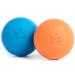 Rudelk nig dog ball made of natural rubber - Two balls with 6.5cm - Almost indestructible ball for dogs 2-pack orange+blue