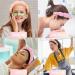Spa Headband Set | Terry Cloth Headband for Women | Bubble Skincare Headbands | Face Wash Wristbands | Soft Puffy | Pink+Orange - Buy Online on SooperMarket.com