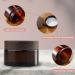 Tokincen 12-Pack Amber Glass Cream Cans - 15ml & 20ml Refillable Containers with Lids | Brown Glass Storage - Buy Online on SooperMarket.com